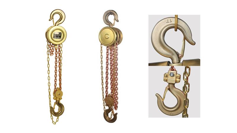 A robbanásbiztos, kézzel húzott emelő biztosítja a műtrágyagyár biztonságát